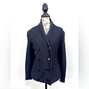 Armani Collezioni Doubled Breasted Wool Cardigan Sweater Sz 6 in Plum